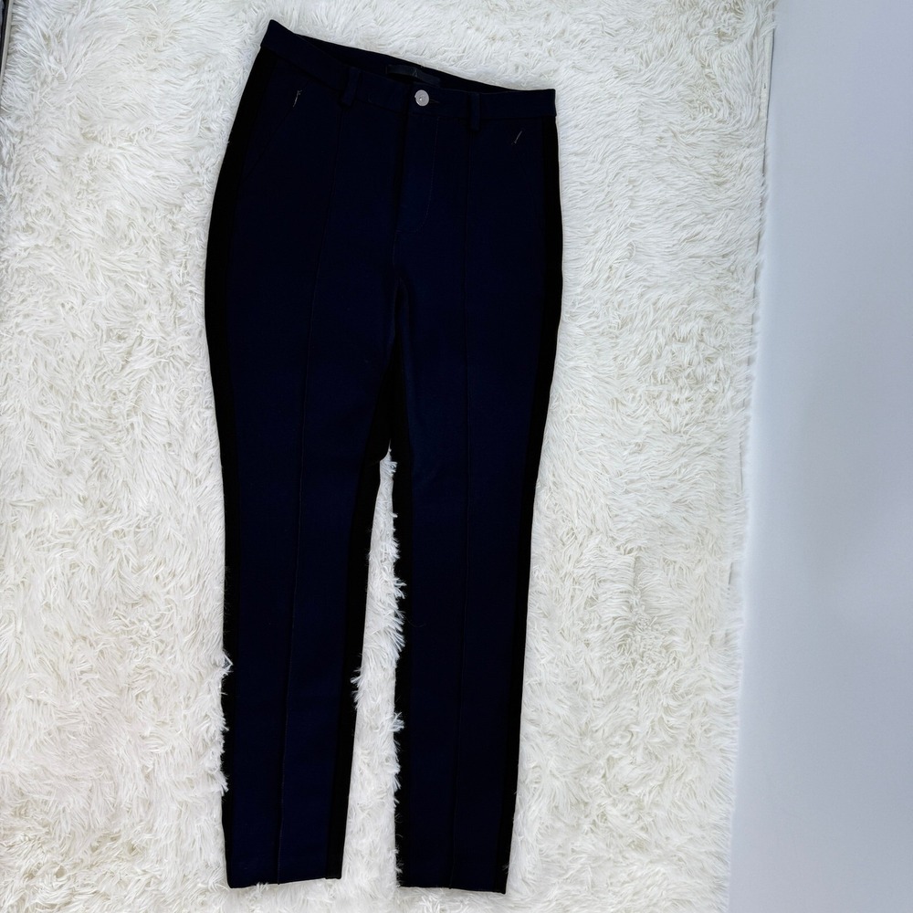 MAC Jeans Contrast Luxury Pants Colorblock Trousers‎ Black Blue Size 34 GER XS - Picture 3 of 14